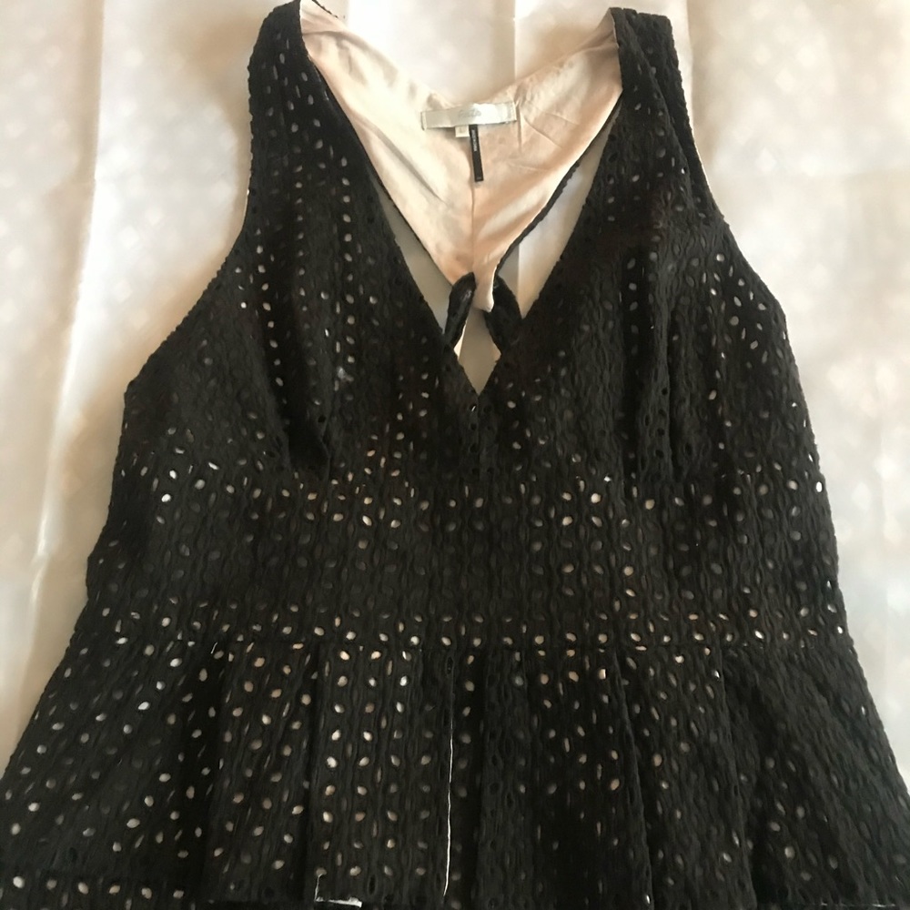 Black peplum top